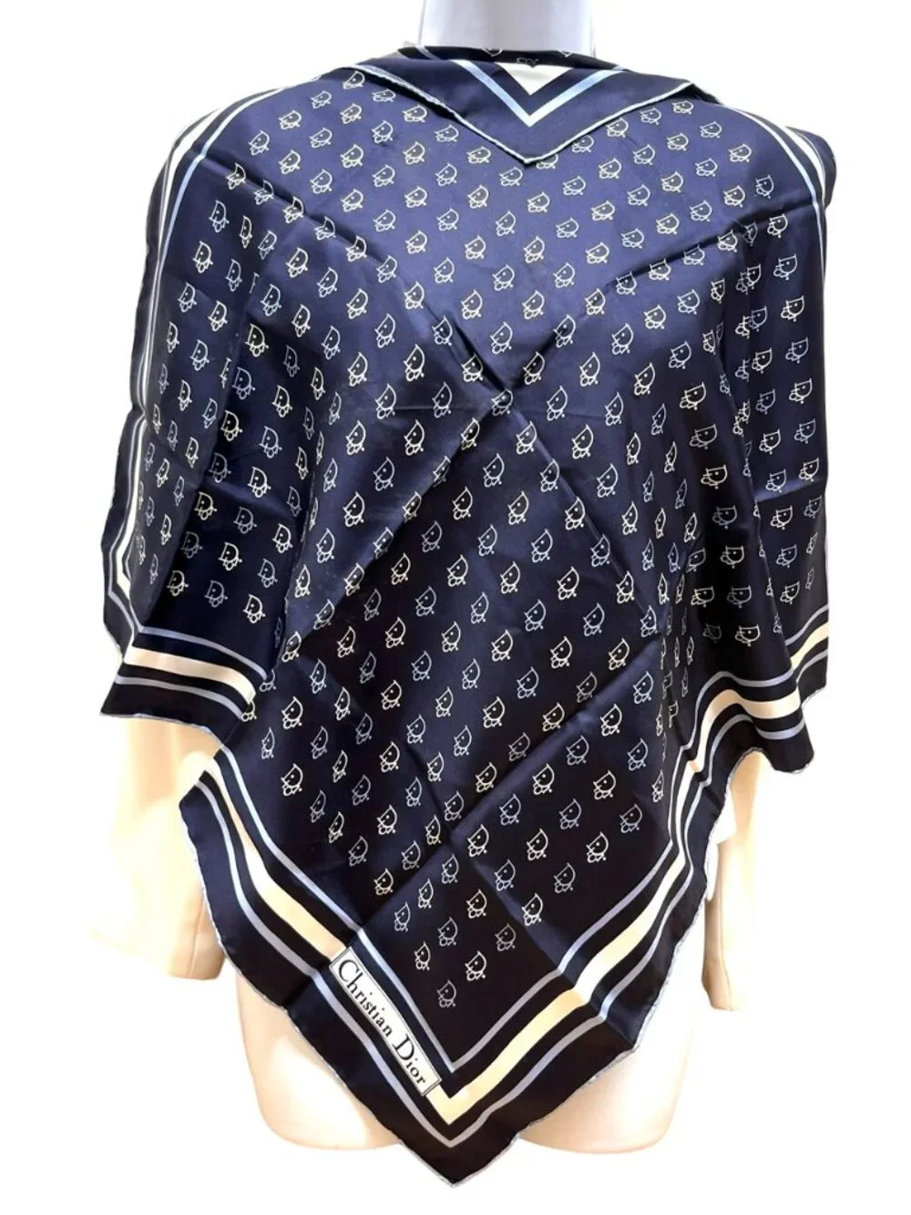 Christian Dior silk Satin  Scarf 26